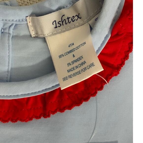 Ishtex Patriotic 2pc set size 4/4T 4th of July - Picture 2 of 4